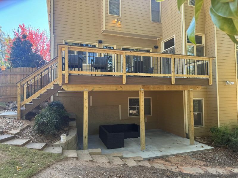 Deck Staining project 6 near Duluth, GA by New Life Outdoors