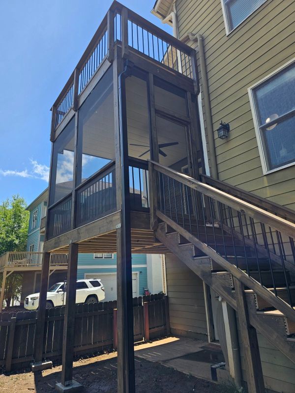 Deck Staining project 4 near Dacula, GA by New Life Outdoors