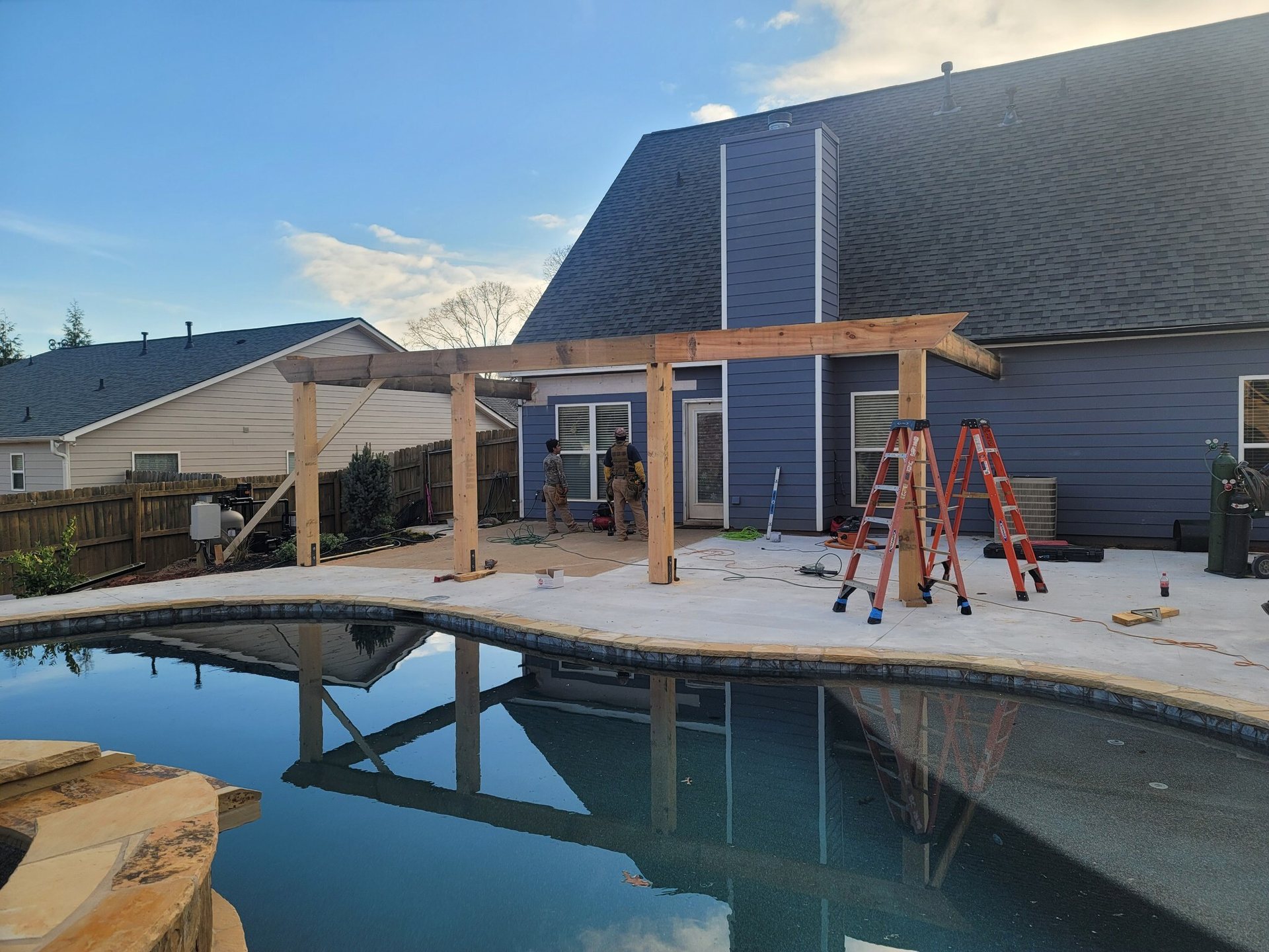 Deck Staining project 1 near Dacula, GA by New Life Outdoors